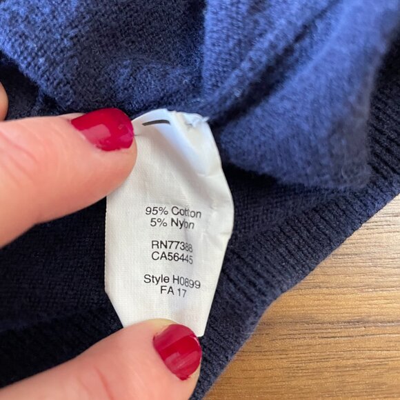 JCrew Womens XXL LOVE BIRDS Sweater Navy Lovebirds Sweater Fall 2017 Thin Sweate - Picture 12 of 15